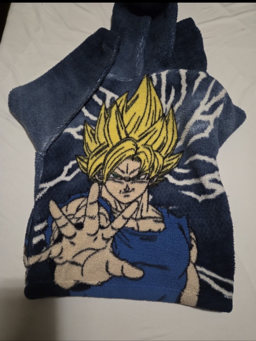 Dragon ball Z Goku boys size 8 blue fleece anime zip up jacket #23 - Picture 2 of 2